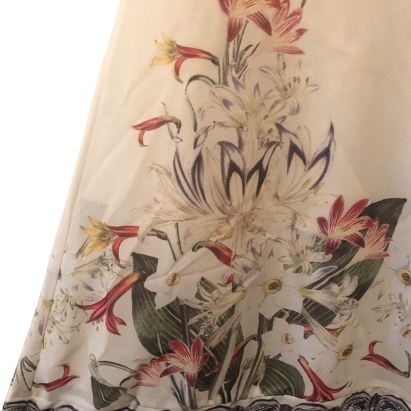 Soft Surroundings Spring Meadow Ivory Floral Skirt Sz. PM Career Cottagecore - Picture 5 of 6